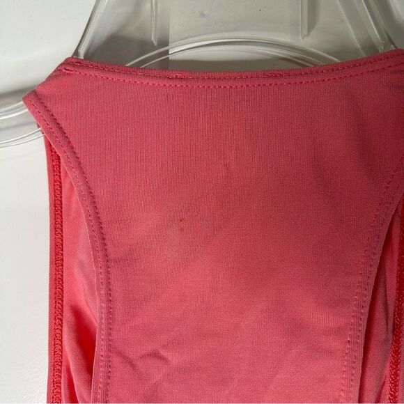 A.L.C. Adley Ruched Pink Coral Sleeveless Tank Size Medium Stretchy Summer - Picture 4 of 5
